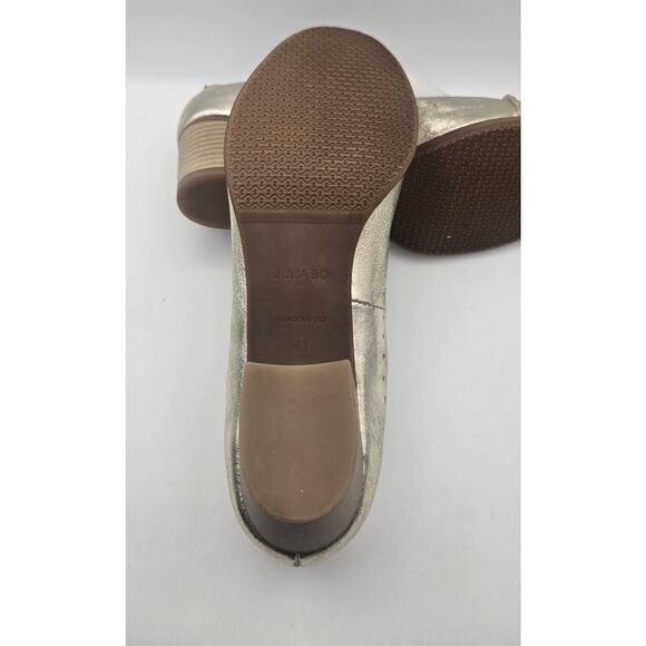Julia Bo Metallic Gold Mary Janes Size 41/ US 10 - Picture 9 of 12